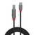 Câble USB Type-C vers USB Type-B avec boîtier robuste gris et accent rouge, adapté pour la connexion d'imprimantes ou de scanners.