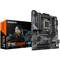 L'illustration montre une carte mère Gigabyte B760 Gaming X devant son emballage. Les deux objets sont assortis sur le plan chromatique et stylistique.