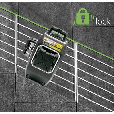 Un robot est couché en diagonale sur une grille diagonale. En haut à droite se trouve un symbole de cadenas vert avec le mot 'lock'.