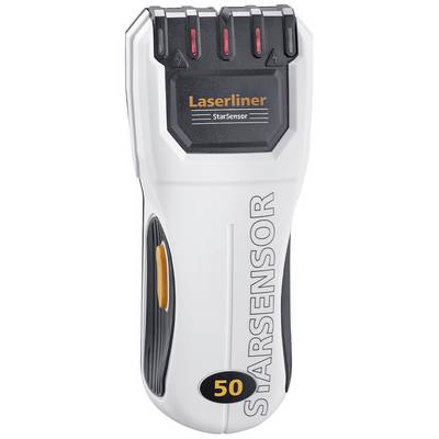 Un appareil portatif portant l'inscription 'Laserliner StarSensor', utilisé pour détecter les métaux et les câbles électriques dans les murs.