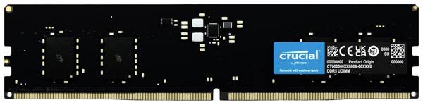 Crucial CT8G48C40U5 Module mémoire pour PC DDR5 8 GB 1 x 8 GB on-die ECC 4800 MHz DIMM 288 broches CL40 CT8G48C40U5