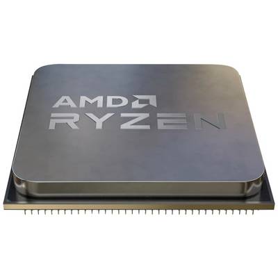 Puce de processeur portant l'inscription 'AMD Ryzen' sur sa face supérieure, montrant la marque du processeur.