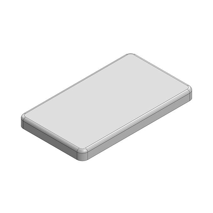 Un modèle tridimensionnel d'un cadre en métal moulé sous pression rectangulaire.