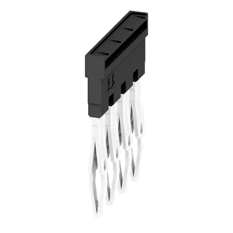 Un connecteur électrique noir avec plusieurs broches orientées vers le bas. Adapté aux applications électroniques.
