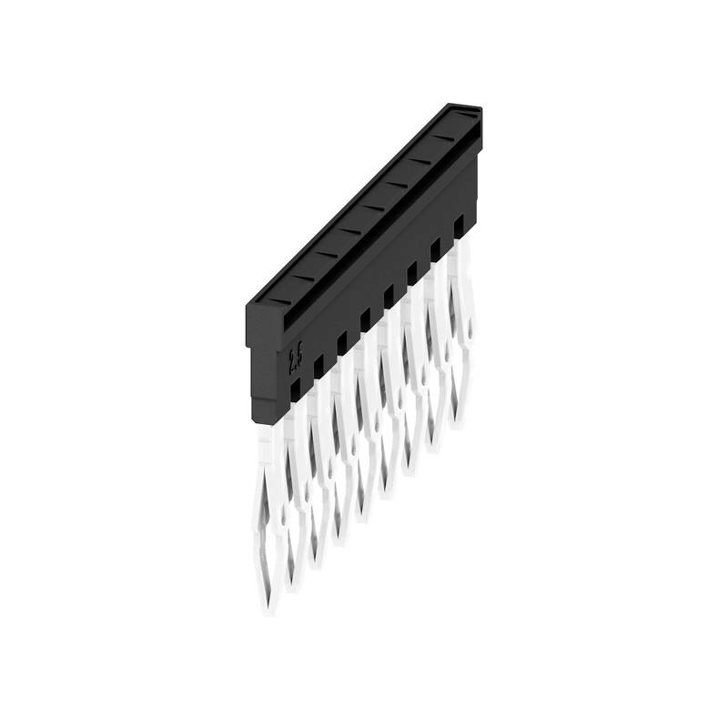 Connecteur avec boîtier en plastique noir et plusieurs broches métalliques, adapté aux appareils électroniques et aux circuits imprimés.