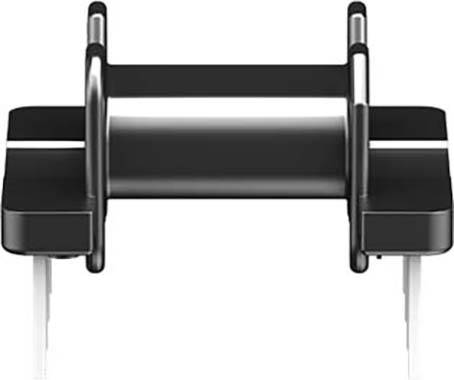 Distributeur de papier essuie-mains en métal noir avec deux supports de fixation murale, vu de face.