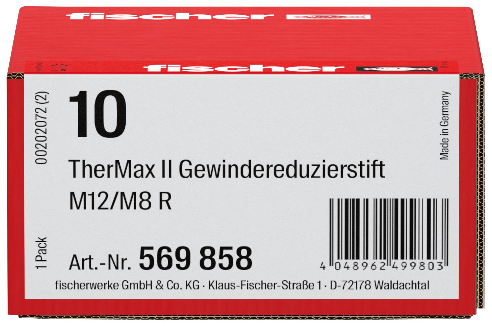 Fischer 569858 TherMax M12/M8 R Broche de réduction de filetage 10 pc(s)-2