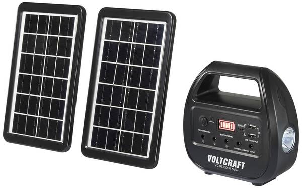 VOLTCRAFT VC-PS15000-Solar VC-14297675 Powerbank solaire Courant de charge cellule solaire 0.51 A 3 W 15000 mAh
