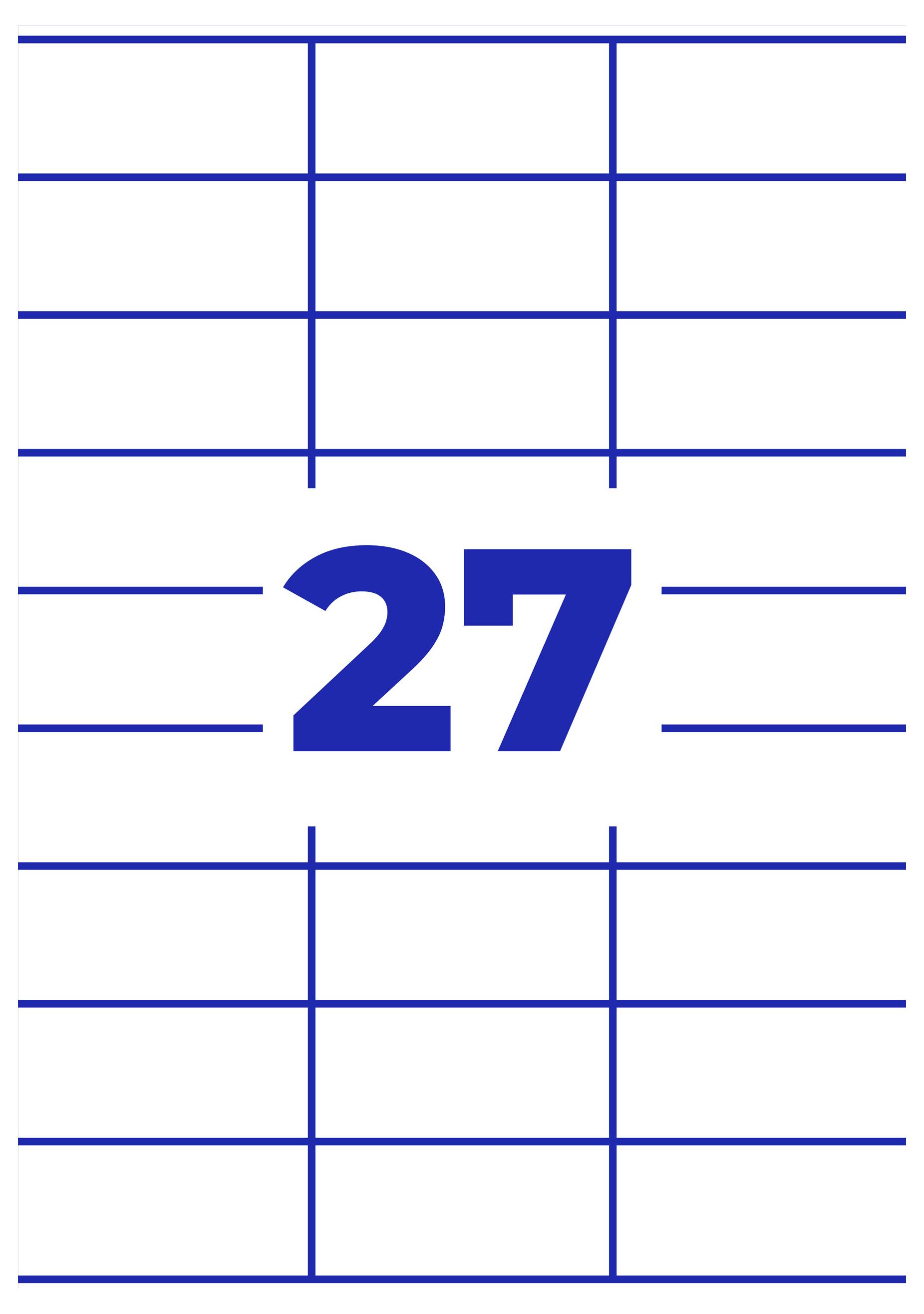 Feuille de calendrier bleue avec le chiffre « 27 » au centre.