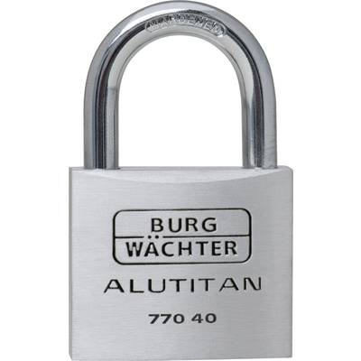 Un cadenas argenté de la marque 'Burg Wächter Alutitan'.