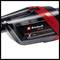 Aspirateur Einhell X-Tra Power avec un design rouge et noir. Une partie de l'appareil est visible, avec le logo du fabricant et le nom du modèle.
