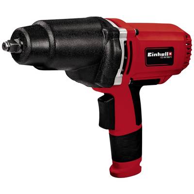 Un tournevis à percussion rouge et noir avec une poignée ergonomique et une tête en métal. Le nom de marque 'Einhell' est inscrit sur le côté.