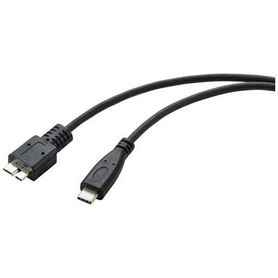 Renkforce USB 3.0 Câble adaptateur [1x USB-C® mâle - 1x USB 3.0 mâle Micro B] RF-5720384 rond