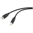 Renkforce Câble USB USB 2.0 USB-A mâle, USB-B mâle 15.00 m noir actif avec amplification du signal RF-5720400