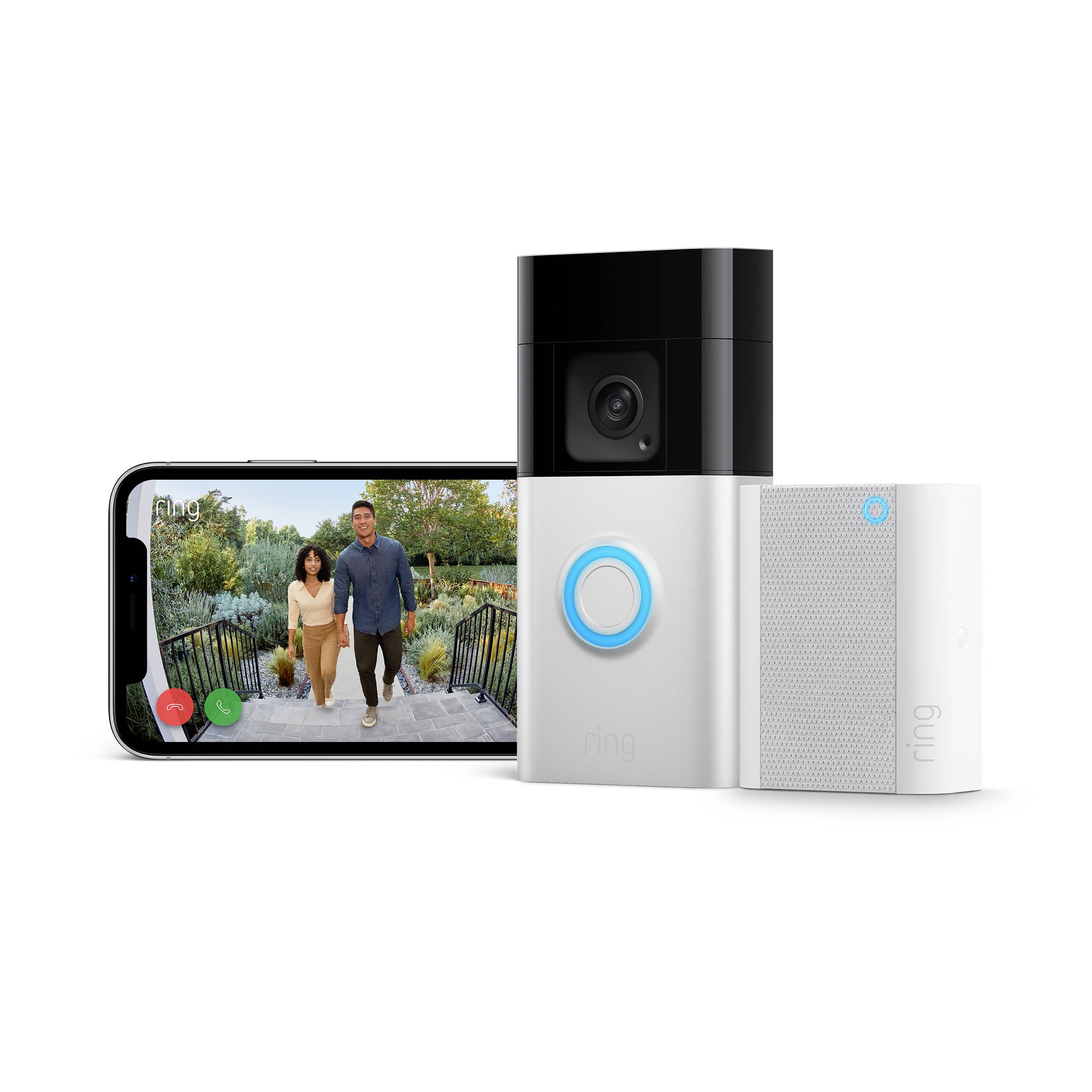 ring Video Doorbell Chime 2nd Gen Interphone video IP Wi Fi nickel mat noir Conrad Electronic France