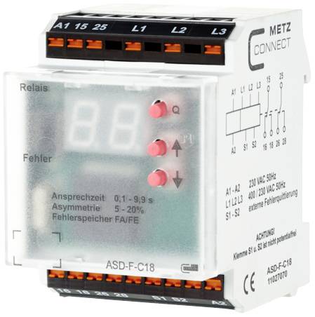 Relais de surveillance 230 V/AC (max) 2 inverseurs (RT) Metz Connect 11027070 1 pc(s)