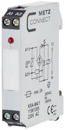 Module de couplage 230 V/AC (max) 1 NO (T) Metz Connect 11061305 1 pc(s)