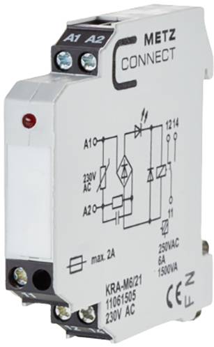 Module de couplage 230 V/AC (max) 1 inverseur (RT) Metz Connect 11061505 Piece 1 pc(s)