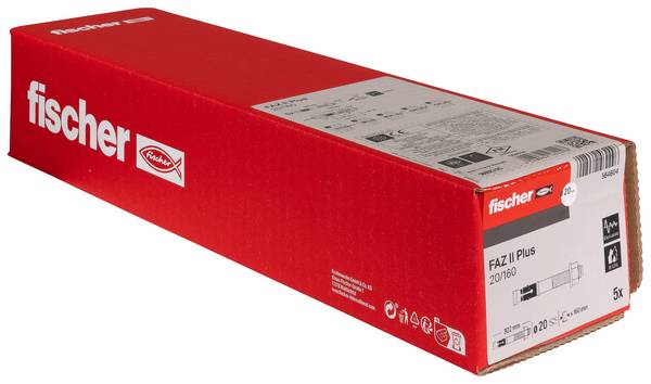 Fischer 564604 FAZ II Plus 20/160 Boulon d'ancrage 302 mm 20 mm 5 pc(s)