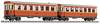 Liliput L340508 Lot de 2 voitures de voyageurs H0e B4ip/s 30 et 31, crème rouge de la voie de Zillertal