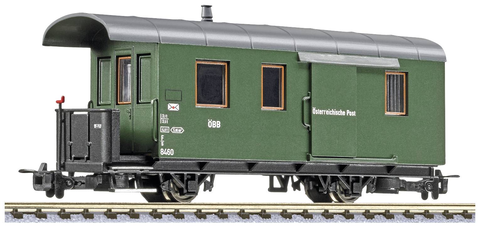 Liliput L344436 H0e 2 axes Wagon postal F/s 8460 de la Steyrtalbahn