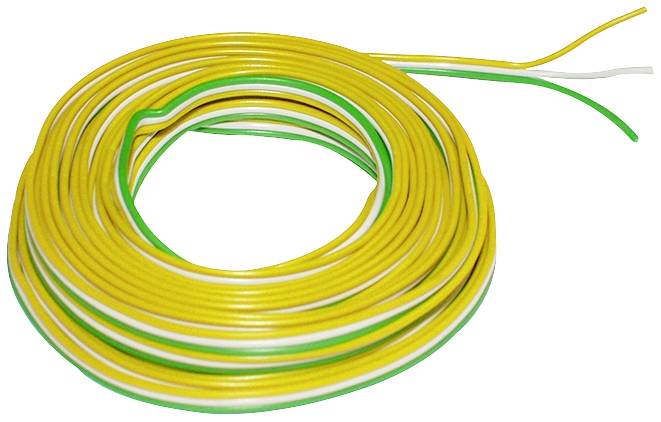 econ connect KL3X014GEWSGN50 Fil de câblage 3 x 0.14 mm² jaune, blanc, vert 50 m