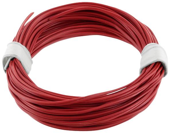 econ connect KZL2X008RT5 Strand 2 x 0.08 mm² Red Cable 5 m