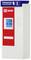 Un distributeur automatique de billets de la Deutsche Bahn avec des inscriptions rouges et bleues pour l'achat de tickets en plusieurs langues.