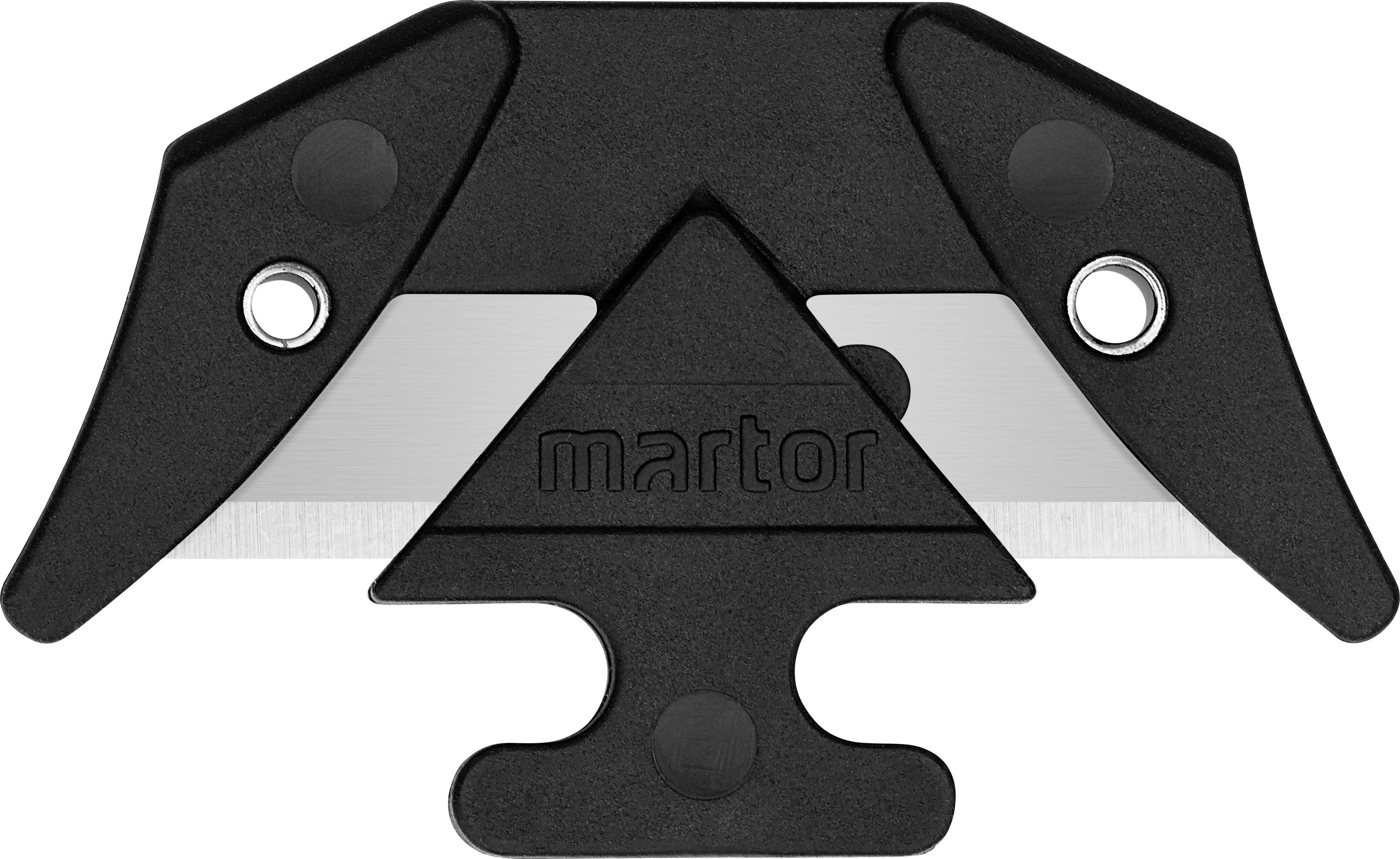 Paire de lames de rechange noir et blanc portant l'inscription 'martor'.
