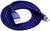 Câble USB tressé bleu avec une fiche USB à une extrémité et une fiche Lightning à l'autre extrémité.