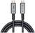 Un câble USB 4.0 avec deux connecteurs USB-C, adapté pour une puissance de 240W et un transfert de données à 40 Gbps à 8K60Hz.