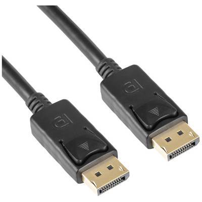 Deux connecteurs de câble DisplayPort avec des boîtiers noirs et un design aérodynamique, adaptés aux connexions vidéo et audio.