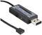 Périphérique USB en forme de route avec câble de connexion et fiche. Le nom 'Faller' est inscrit dessus. Le voyant indicateur est allumé en vert.