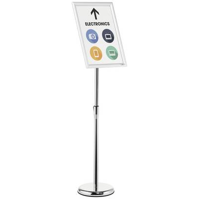 Un panneau montre une flèche pointant vers le haut avec le texte « Électronique » et des symboles de caméra, téléviseur, smartphone et ordinateur portable.
