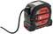 Télémètre laser avec portée de 40m/135ft et mètre ruban intégré de 5m, coloris noir et rouge, marque 'Toolcraft'.