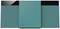 Un système audio Panasonic moderne de couleur turquoise, composé de deux haut-parleurs et d'un panneau de commande central.