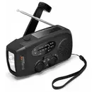 Technaxx TX-238 Radio d'urgence AM, FM radio d'urgence manivelle, panneau solaire, lampe de poche, rechargeable noir