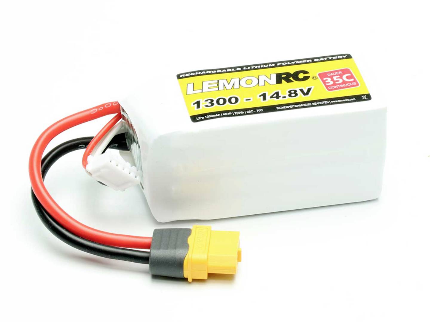 LemonRC Pack de batterie (LiPo) 1300 mAh Nombre de cellules: 4 35 C Softcase XT60