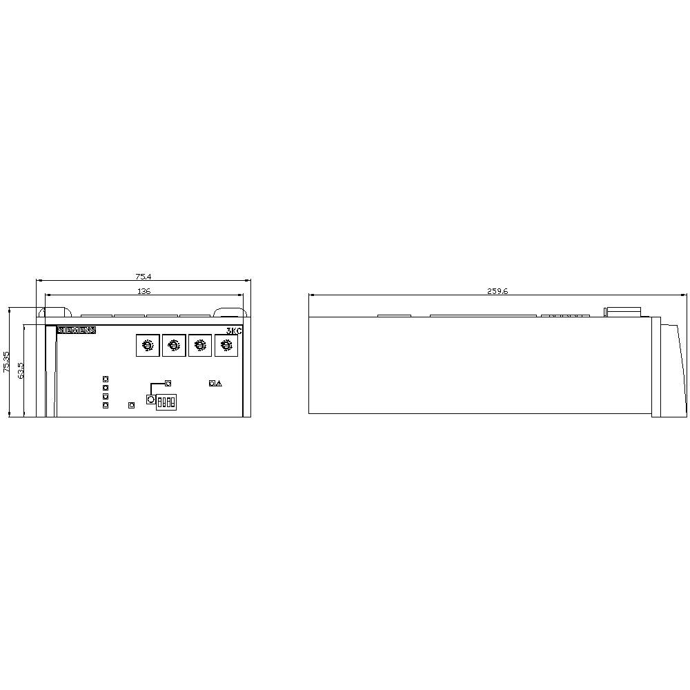 Dessin technique d'un appareil avec ses dimensions : largeur 234 mm, profondeur 236 mm, hauteur 102 mm. Présente les vues de face et de côté.