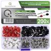 Quadrios 22C483 Assortiment d'embouts simples 0.5 mm², 0.75 mm², 1.0 mm², 1.5 mm² partiellement isolé 200 pc(s)