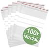 Sachet à fermeture pression avec bande d'inscription (l x H) 180 mm x 250 mm transparent Polyéthylène 100 pc(s)