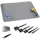 Quadrios Ensemble avec tapis antistatique (ESD) gris (L x l) 600 mm x 400 mm