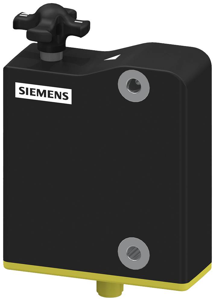 Boîte noire Siemens avec fermeture à vis et deux vis visibles.