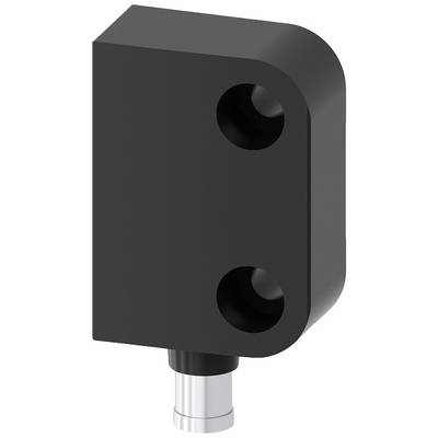 Un capteur rectangulaire noir avec deux ouvertures visibles et un connecteur métallique sur sa face inférieure.