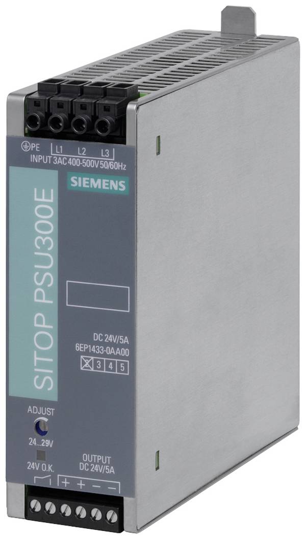 Siemens 6EP14330AA00 Alimentation rail DIN 24 V/DC 5 A Nbr. de sorties:1 x Contenu 1 pc(s)