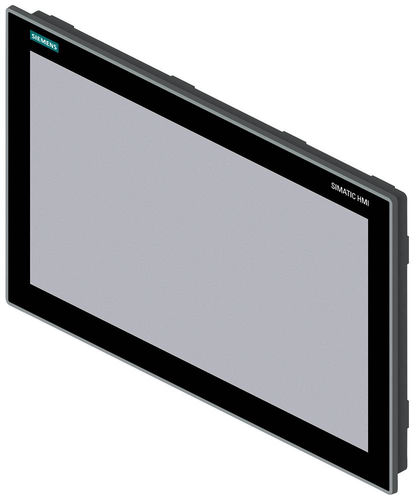 Panneau IHM Siemens Simatic, cadre noir, écran tactile.