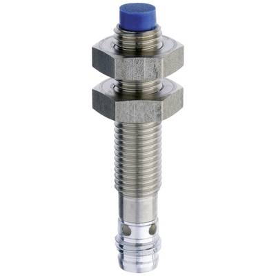 Une tige cylindrique en métal avec filetage et capuchon bleu. Adaptée aux applications industrielles de machines ou d'équipements électriques.
