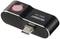 Un lecteur d'empreintes digitales USB-C noir de la marque Voltcraft, modèle WBS-120, avec un bord argenté et un accent rouge.