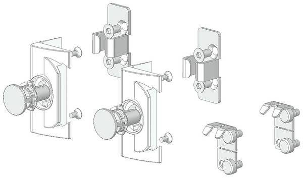 Siemens 8PQ9400-0BA36 8PQ94000BA36 Guidage pour fermeture à crémone réglable en profondeur    1 pc(s) Piece