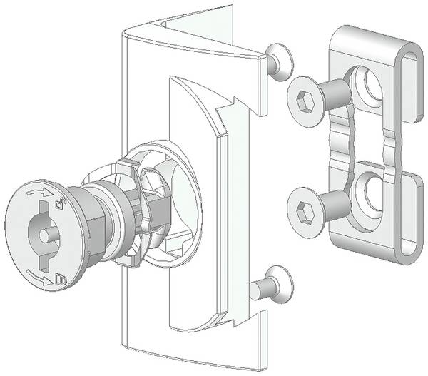 Siemens 8PQ9400-0BA40 8PQ94000BA40 Serrure à double panneton avec fermeture    1 pc(s) Piece